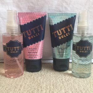 Travel size lotion and body mist